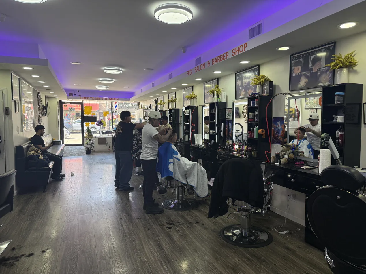 F.R.G. Salon & Barbershop interior