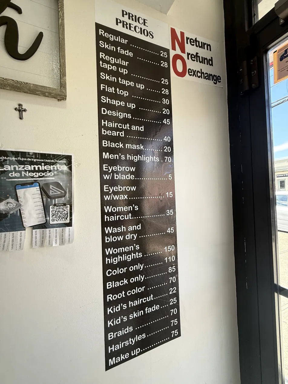 F.R.G. service price list